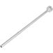 A silver metal rod with a ball on it.