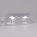 A clear plastic bowl lid with a clear lid on top.