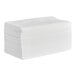 A stack of white Choice White Linen-Feel dinner napkins.