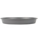 A close-up of a grey round pan.