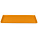 An orange rectangular Cambro dietary tray.
