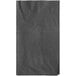 A black Choice ReadyNap dinner napkin with a pocket.