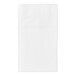 A white pocket fold dinner napkin.