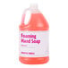 A white Advantage Chemicals foaming hand soap gallon bottle.