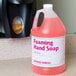 A one-gallon container of Advantage Chemicals ready-to-use foaming hand soap with a fruity scent.