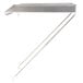 A white metal detachable drainboard with two thin metal straps.