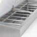 A stainless steel Avantco refrigeration pan divider bar.