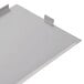 A close-up of a gray metal Avantco refrigeration pan divider bar.