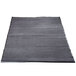 A charcoal grey carpet floor mat with a black border.