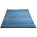 A blue carpet entrance floor mat with a black border.