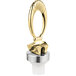 A gold metal Vollrath spigot handle.