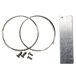 A metal cable and screws.