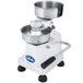 A white Globe hamburger patty press with a single-level press handle.