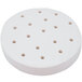 A white circular Globe Patty Press pad with holes.