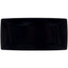 A black rectangular tray with a white border.