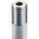 A stainless steel threaded rod with a nut on the end.