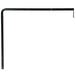 A black metal gas manifold pole with holes on a white background.