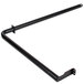 A black metal pipe with a handle on a white background.