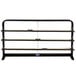 A black metal Bulman countertop rack with three black metal shelves.