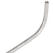 A silver curved metal pipe with a long handle.