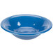 A blue Fiesta china bowl with a white interior.