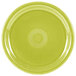 A lemongrass green Fiesta Healthcare China plate with a circular design.