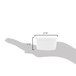 A hand holding a CAC Festiware fluted white ramekin with measurements.