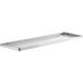 A silver rectangular stainless steel shelf.