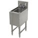 A stainless steel Advance Tabco underbar hand sink with a faucet and drain.