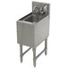 An Advance Tabco stainless steel underbar hand sink with a faucet and drain.