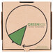 GreenBox 10 inch x 10 inch x 1 3/4 inch Corrugated Recycled Pizza Box with Built-In Plates and Storage Container - 50/Bundle