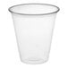 A Dart ClearPro clear plastic cup with a clear rim.