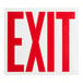 A red sign with white lettering reading "EXIT" and "Glow-In-The-Dark" with a white background.