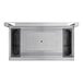 A stainless steel Advance Tabco underbar ice bin with a cold plate on a counter.