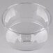 A clear plastic bowl with a clear dome lid.