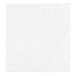 A white, linen-feel flat-packed dinner napkin measuring 16 by 15 inches.