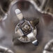 A close-up of a Waring stainless steel food blender.