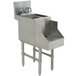 An Advance Tabco Prestige Series stainless steel underbar blender station with a sink.