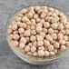 A bowl of dried chickpeas.