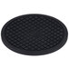 An American Metalcraft black silicone trivet with a circular pattern.