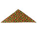 A white triangle chef neckerchief with a multi pepper pattern.