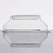 A clear rectangular Fineline plastic lid with a rectangular frame.