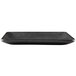 A black square melamine plate.