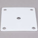 A white square melamine false bottom with holes.