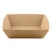 An Elite Global Solutions rectangular paper bowl in beige.