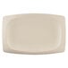 A rectangular papyrus-colored melamine platter.