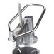 A Robot Coupe metal pusher feed head assembly with a handle.