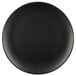 A black Elite Global Solutions round melamine plate.