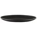An Elite Global Solutions black melamine plate.