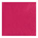 A Creative Converting Hot Magenta Pink paper napkin with a square pattern.
